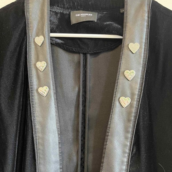 The Kooples Heart Pin Velvet Kimono Jacket NWT Perf for Glamorous Halloween 🎃 - Picture 6 of 13